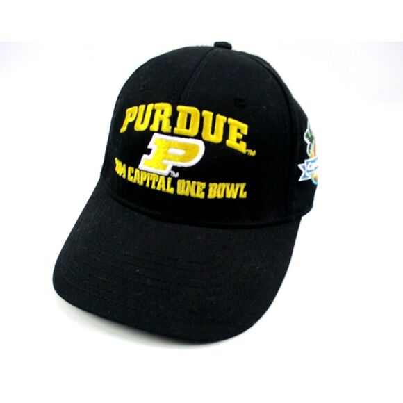 Purdue Boilermakers 2004 Capital One Bowl  The Game Black‎ / Gold Strapback Hat - Picture 1 of 6